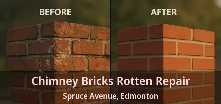 Chimney Bricks Rotten Repair Spruce Avenue, Edmonton - AB