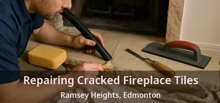 Repairing Cracked Fireplace Tiles Ramsey Heights, Edmonton - AB